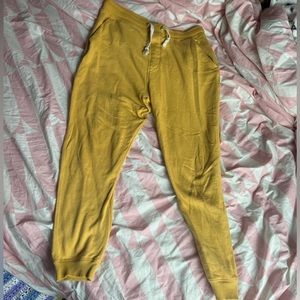Free Planet Mustard Sweatpants w/ Pockets - Sz L ✨
